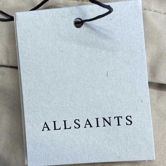 AllSaints Men’s Elm Slim Trouser – Stone Taupe Beige – Size 28 - Picture 2 of 9